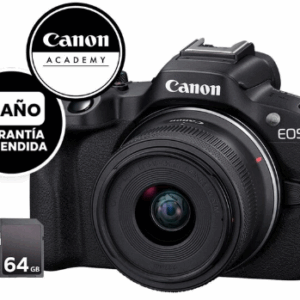 Cámara Canon EOS R50 18-45 + SD64G  + Garantía Extendida